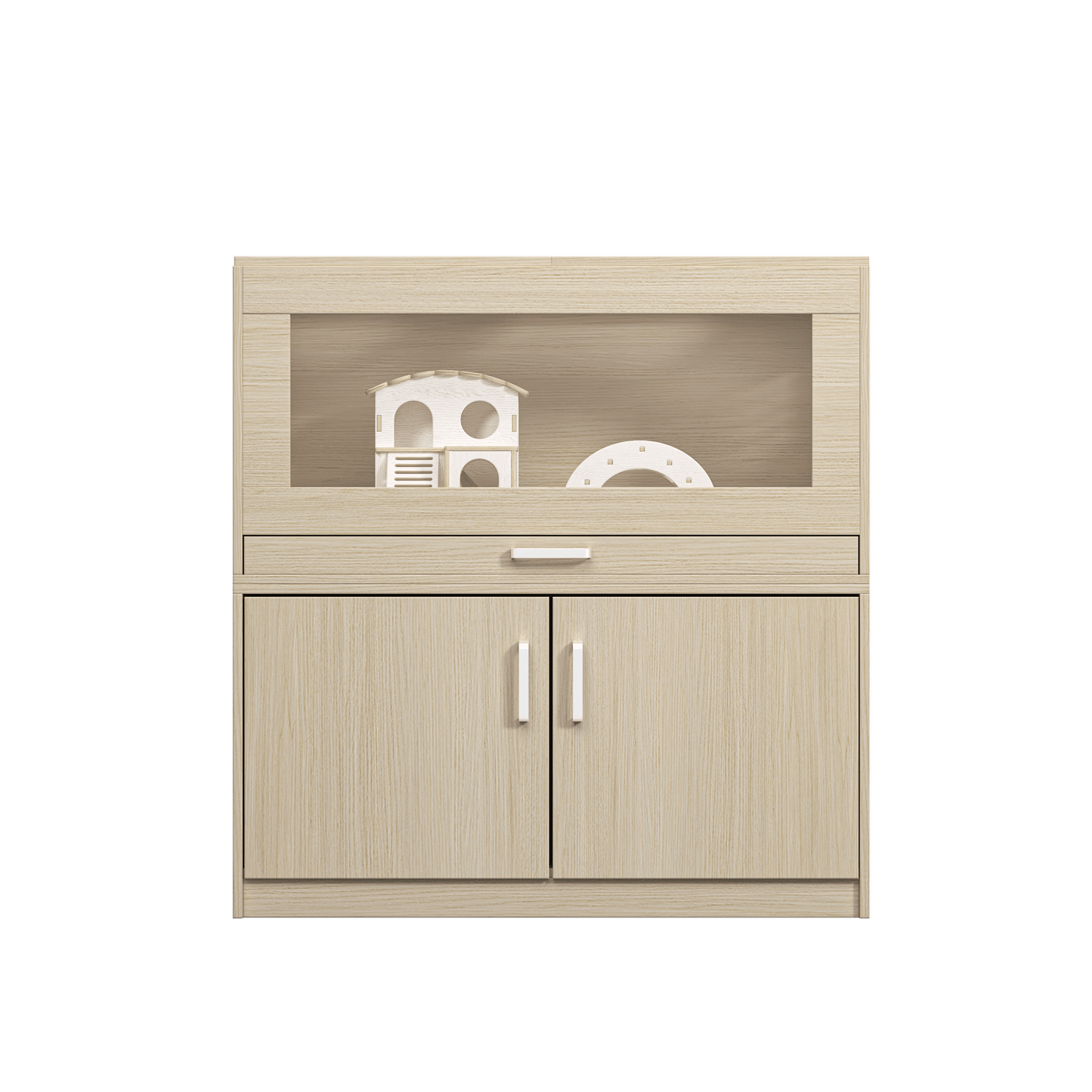 Teko XL Habitat – Teak Hamster Cage with Storage & Easy - View Acrylic Panels - JUSTLIVE NESTJUSTLIVE NEST