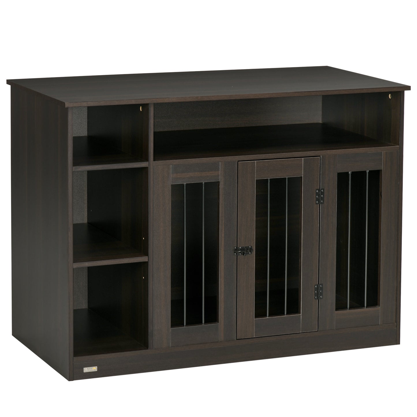 Hollo Dog Crate Table – Brown Dual - Use Pet Crate with Adjustable Shelf & Wide Top Surface (47") - JUSTLIVE NESTJUSTLIVE NEST