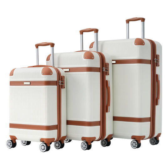 Jetera 3 - Piece Hardshell Luggage Set – Lightweight Double Spinner Suitcases with TSA Lock (20/24/28") - JUSTLIVE NESTJUSTLIVE NEST