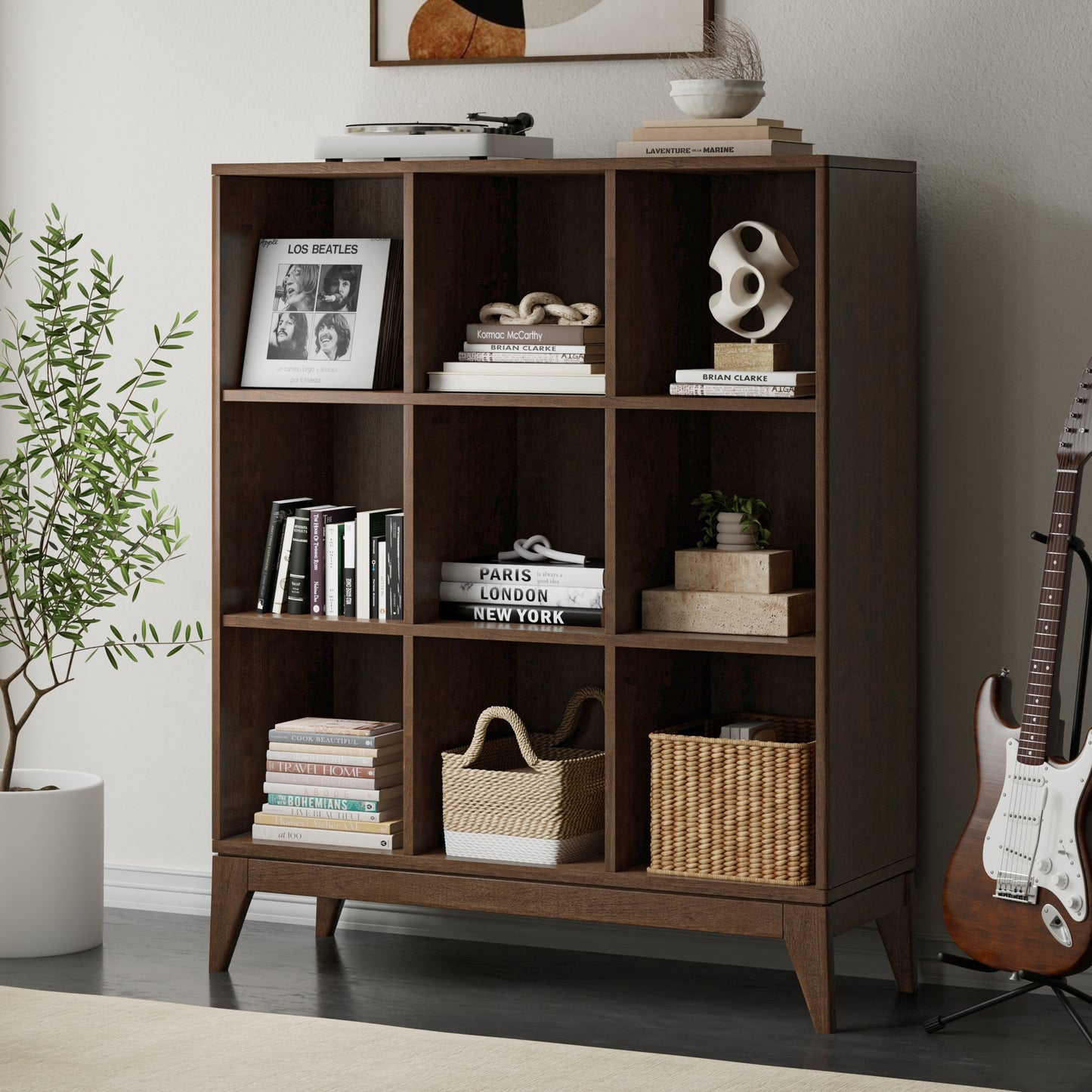 Harper Cube Bookcase – 9-Cube Open Storage Organizer for Home or Office