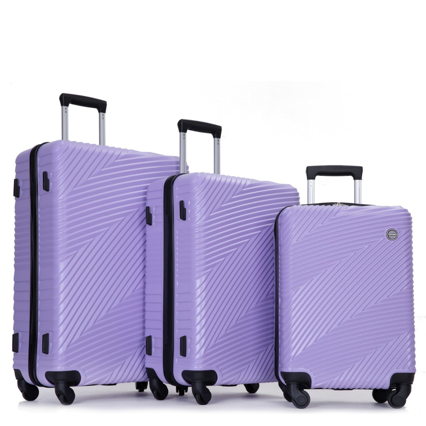 Jetera 3 - Piece Luggage Set – Light Purple PC+ABS Suitcases with Spinner Wheels & Travel Hooks (20/24/28") - JUSTLIVE NESTJUSTLIVE NEST