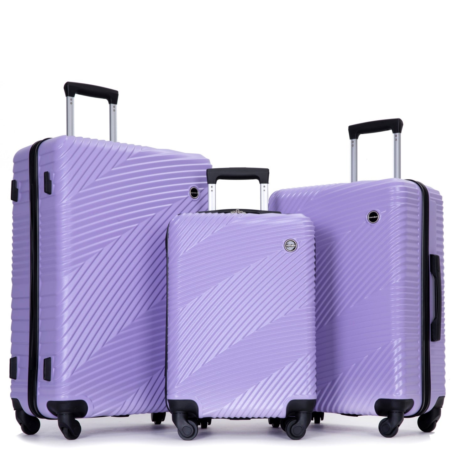 Jetera 3 - Piece Luggage Set – Light Purple PC+ABS Suitcases with Spinner Wheels & Travel Hooks (20/24/28") - JUSTLIVE NESTJUSTLIVE NEST