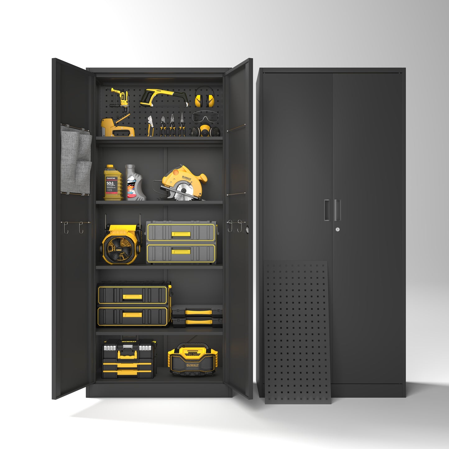 LockBox 360 – Black Steel Package Drop Box with Lock, Anti-Theft, and Weather Protection (36.4''H)