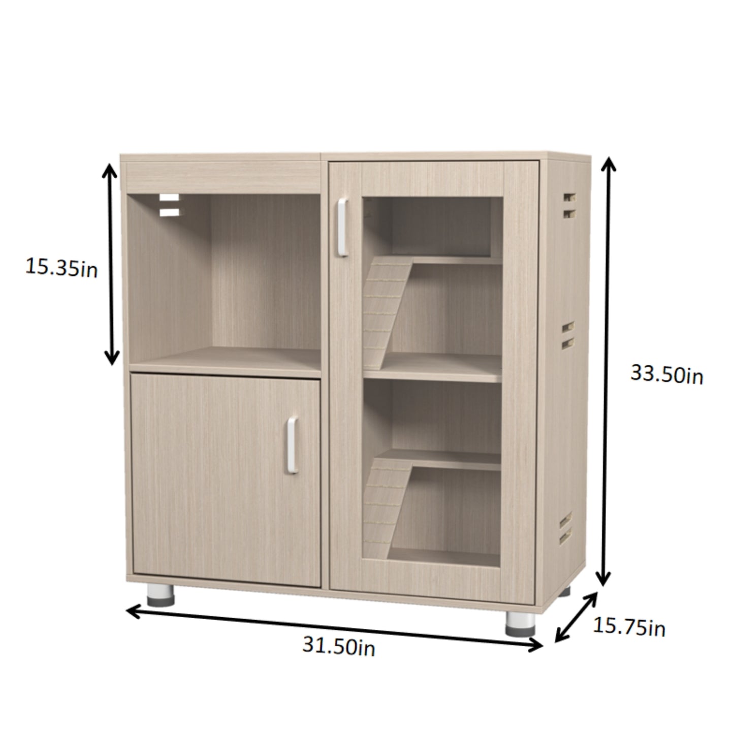 Teko 4 - Tier Habitat Cage – Wooden Hamster Enclosure with Acrylic Windows & Storage Base - JUSTLIVE NESTJUSTLIVE NEST