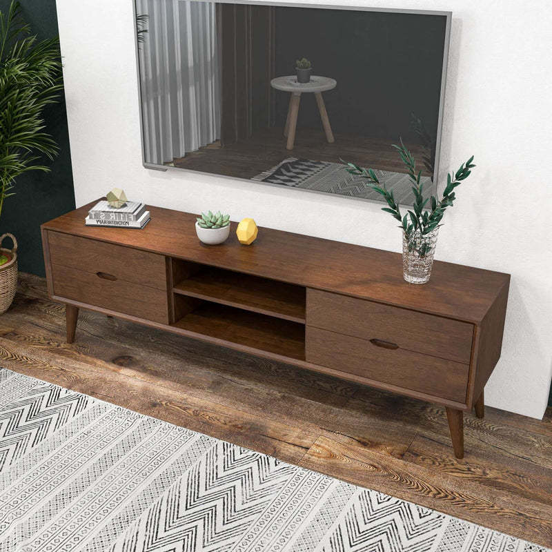 Adrion Console – Walnut TV Stand with Clean Classic Silhouette