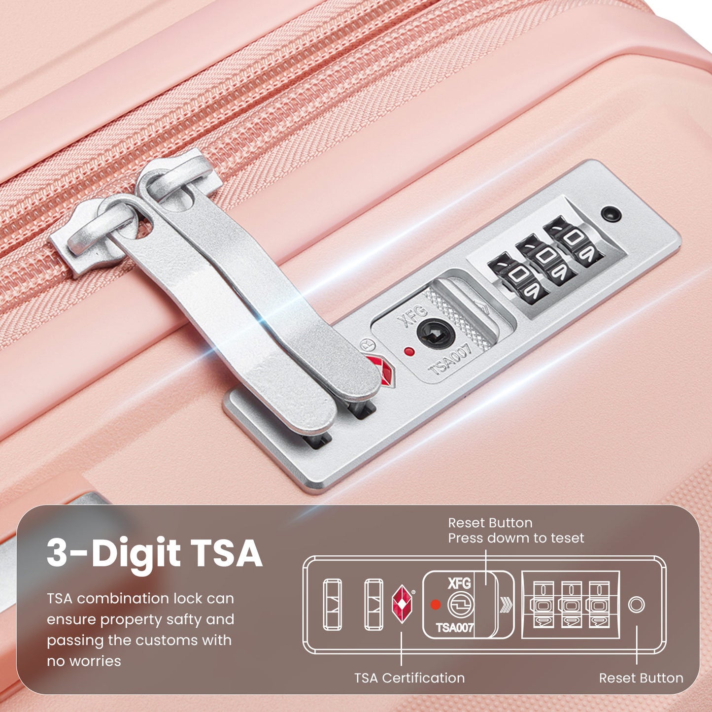 Jetera 4 - Piece Expandable Travel Set – Hard Shell Suitcases with Spinner Wheels & TSA Lock (14"/20"/24"/28") - JUSTLIVE NESTJUSTLIVE NEST