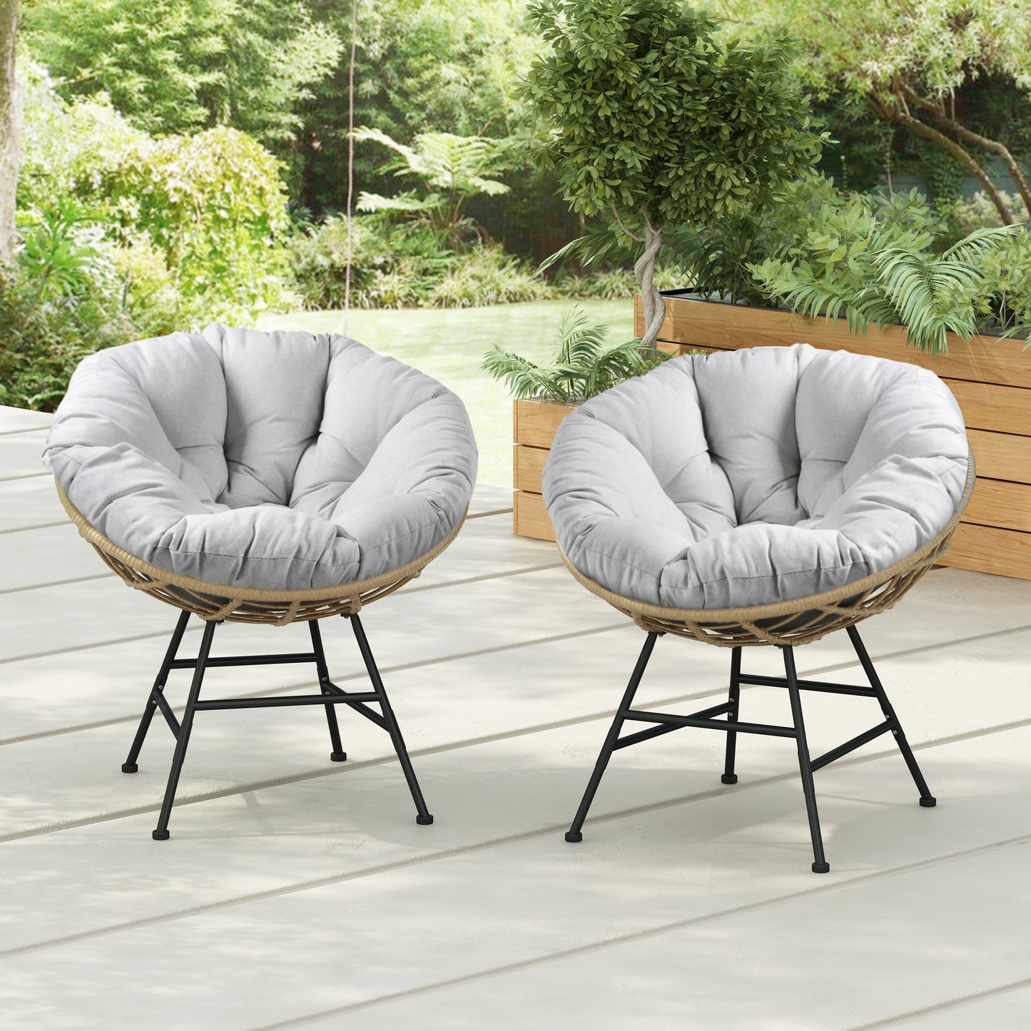 Palos Wicker Lounge Duo – Sculpted Outdoor Chairs (Set of 2)