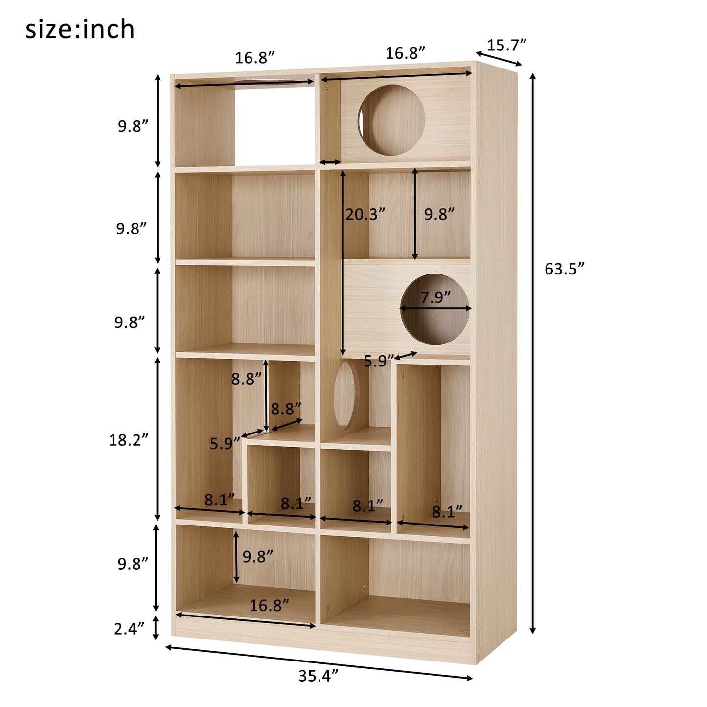 Nuvio Cat Tree Bookcase – Furniture - Style Cat Tower with Shelves & Climbing Platforms - JUSTLIVE NESTJUSTLIVE NEST