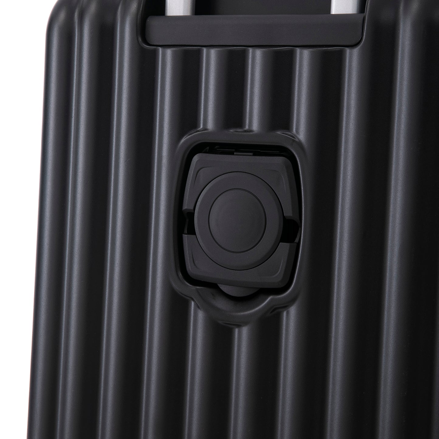 Jetera 3 - Piece ABS Luggage Set – Black Suitcases with Spinner Wheels, USB Port, Cup & Phone Holder (20/24/28") - JUSTLIVE NESTJUSTLIVE NEST