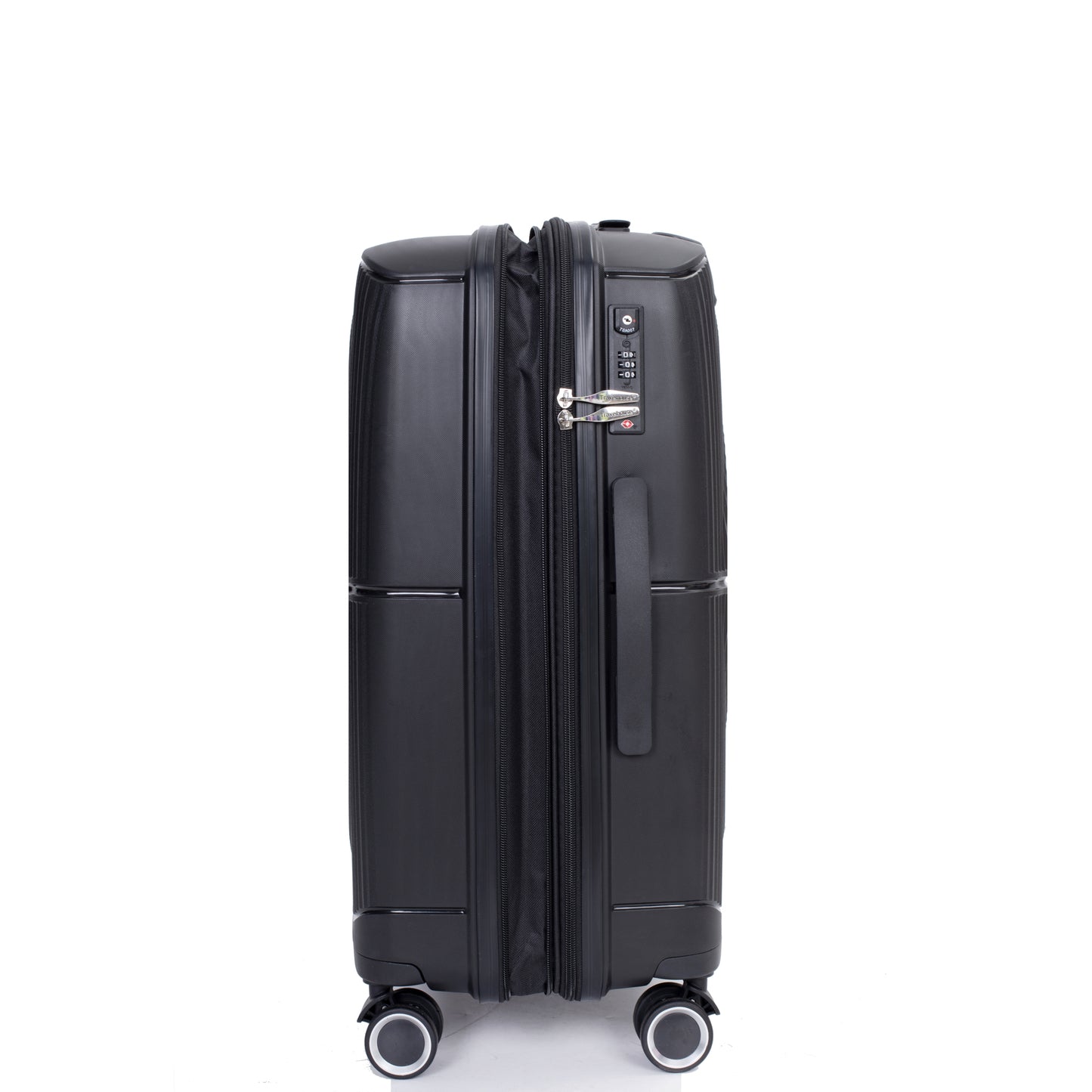 Jetera 3 - Piece PP Luggage Set – Black Polypropylene Hardshell with Double Spinner Wheels & TSA Lock (20/24/28") - JUSTLIVE NESTJUSTLIVE NEST