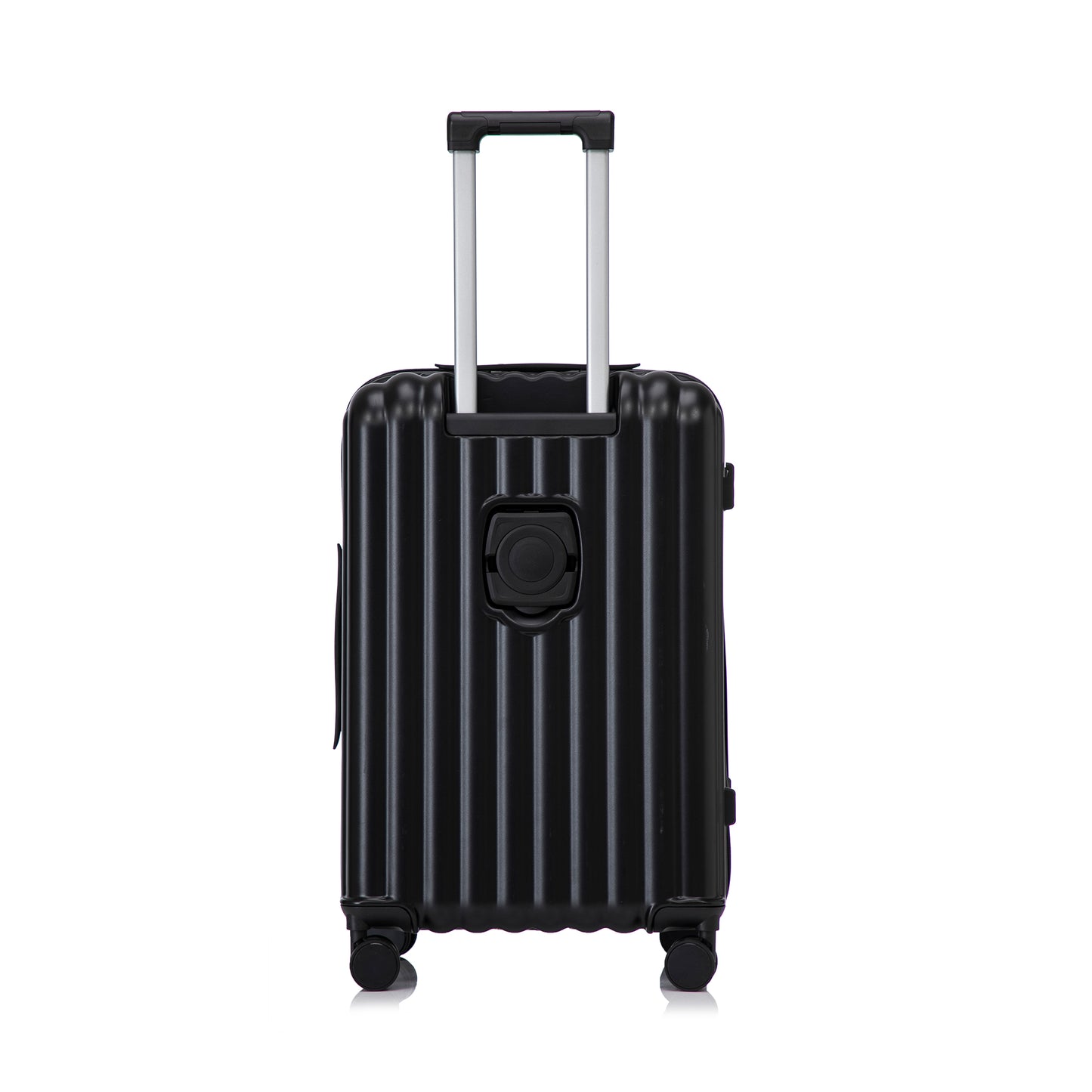 Jetera 3 - Piece ABS Luggage Set – Black Suitcases with Spinner Wheels, USB Port, Cup & Phone Holder (20/24/28") - JUSTLIVE NESTJUSTLIVE NEST