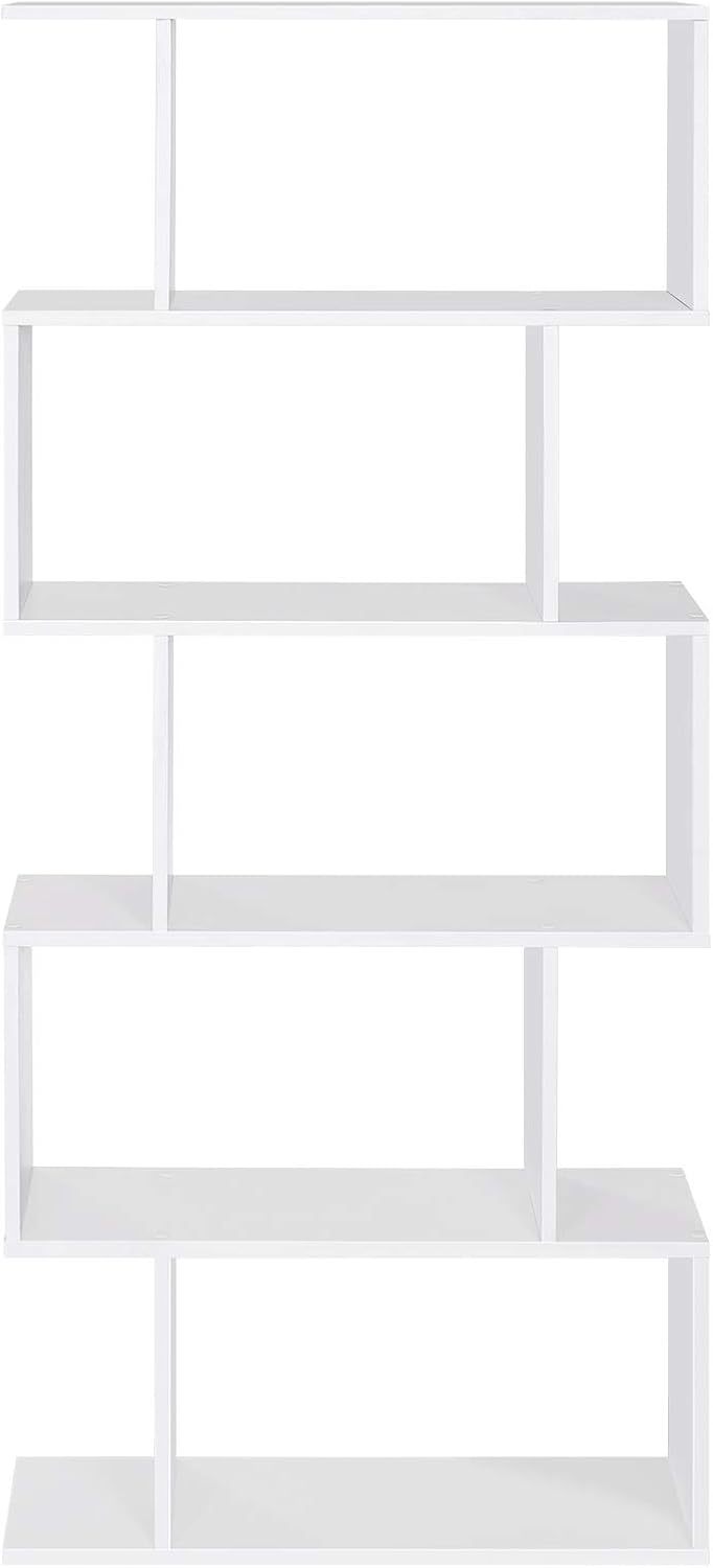 Vellin Slim Shelf – 5-Layer White Minimal Bookshelf for Compact Storage