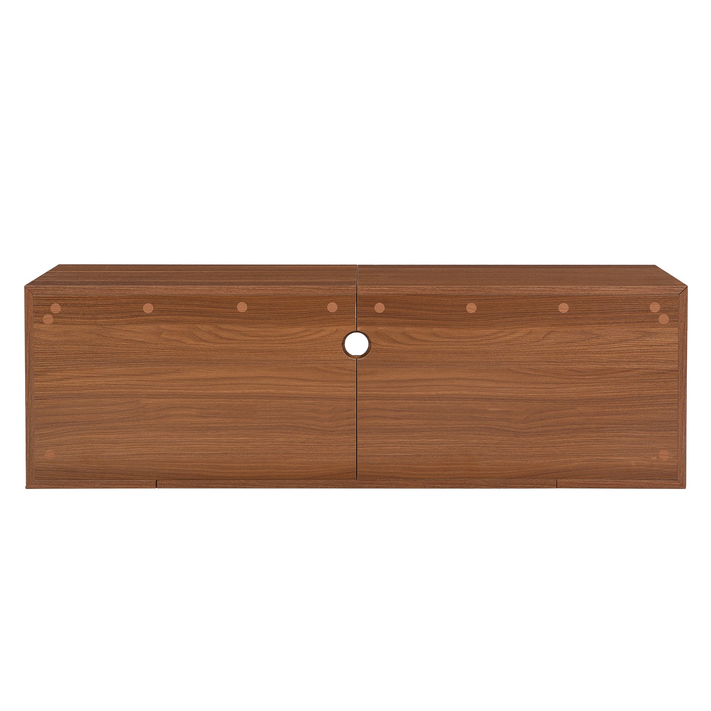 Vero Pet - Friendly TV Console – Mid - Century Walnut Stand with Soft Cushion, Sliding Door & Cat Hideout - JUSTLIVE NESTJUSTLIVE NEST