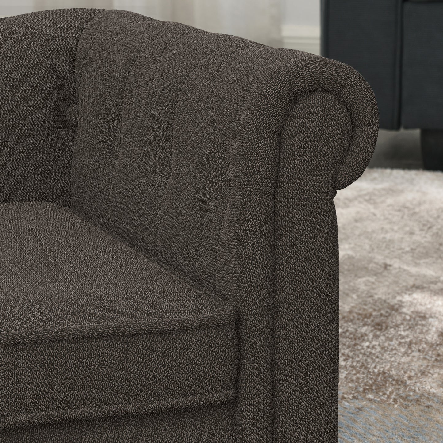 Kova Linen Pet Sofa – Dark Brown Elevated Bed for Small & Medium Dogs with Modern Frame - JUSTLIVE NESTJUSTLIVE NEST