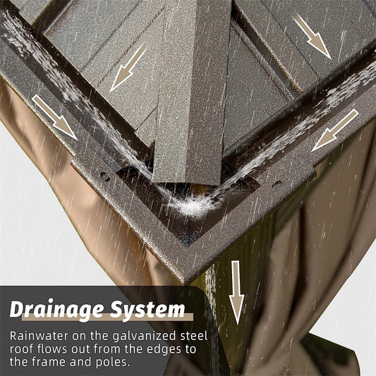 Solair 15' Double - Sided Market Umbrella – Rectangular Steel Shade with Crank & Base (Dark Gray) - JUSTLIVE NESTJUSTLIVE NEST