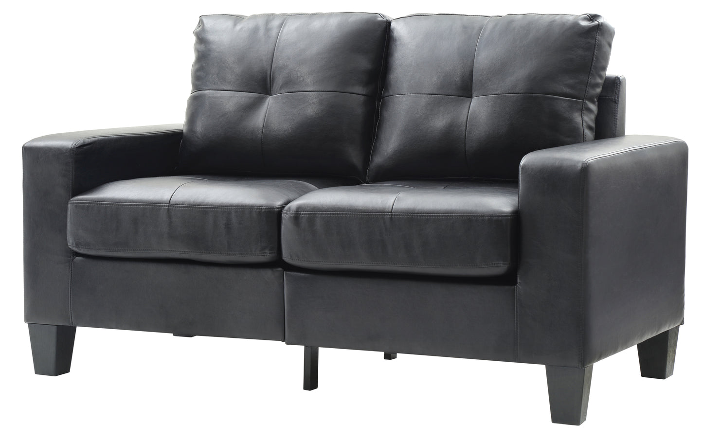 Nouvara™ Modular Loveseat – Black 2-Seater with Customizable Design Elements