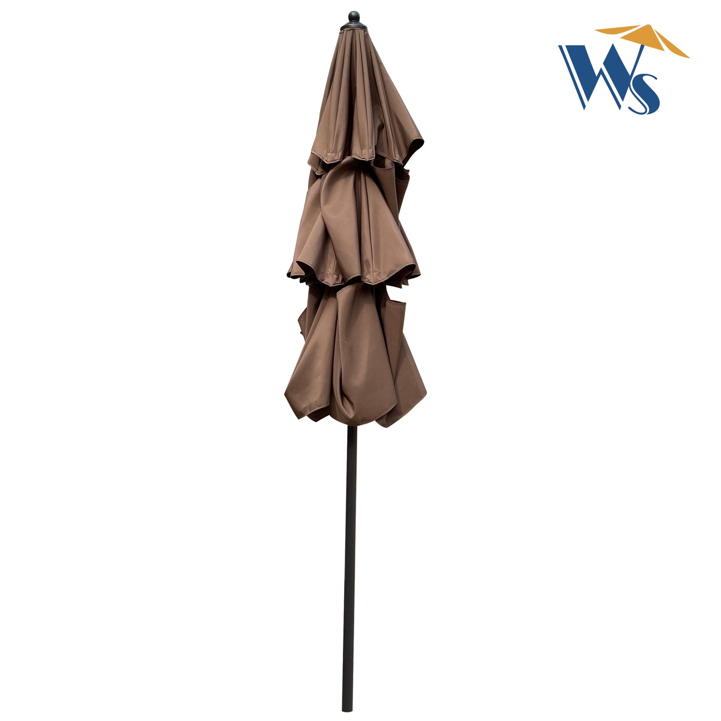 Solair 9' Triple - Tier Umbrella – Outdoor Crank Shade with Tilt & Wind Vents - JUSTLIVE NESTJUSTLIVE NEST