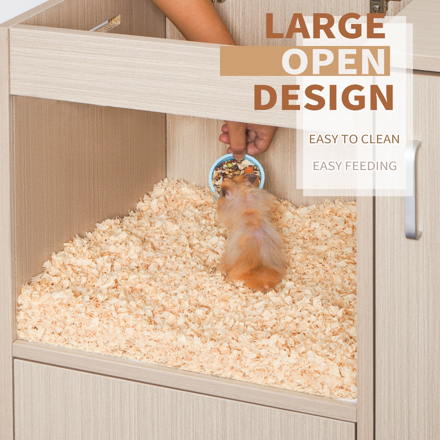 Teko 4 - Tier Habitat Cage – Wooden Hamster Enclosure with Acrylic Windows & Storage Base - JUSTLIVE NESTJUSTLIVE NEST