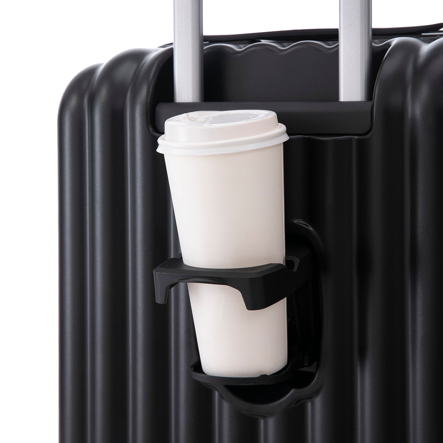 Jetera 3 - Piece ABS Luggage Set – Black Suitcases with Spinner Wheels, USB Port, Cup & Phone Holder (20/24/28") - JUSTLIVE NESTJUSTLIVE NEST