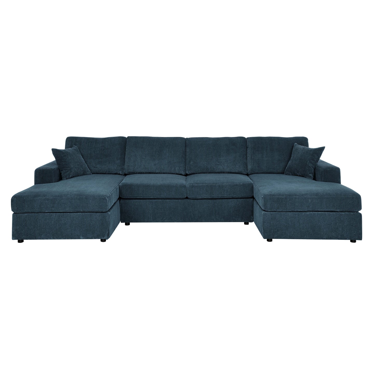 3-Piece Comfort Duo – Ribbed Luxe Seating Set with Extended Lounger Design