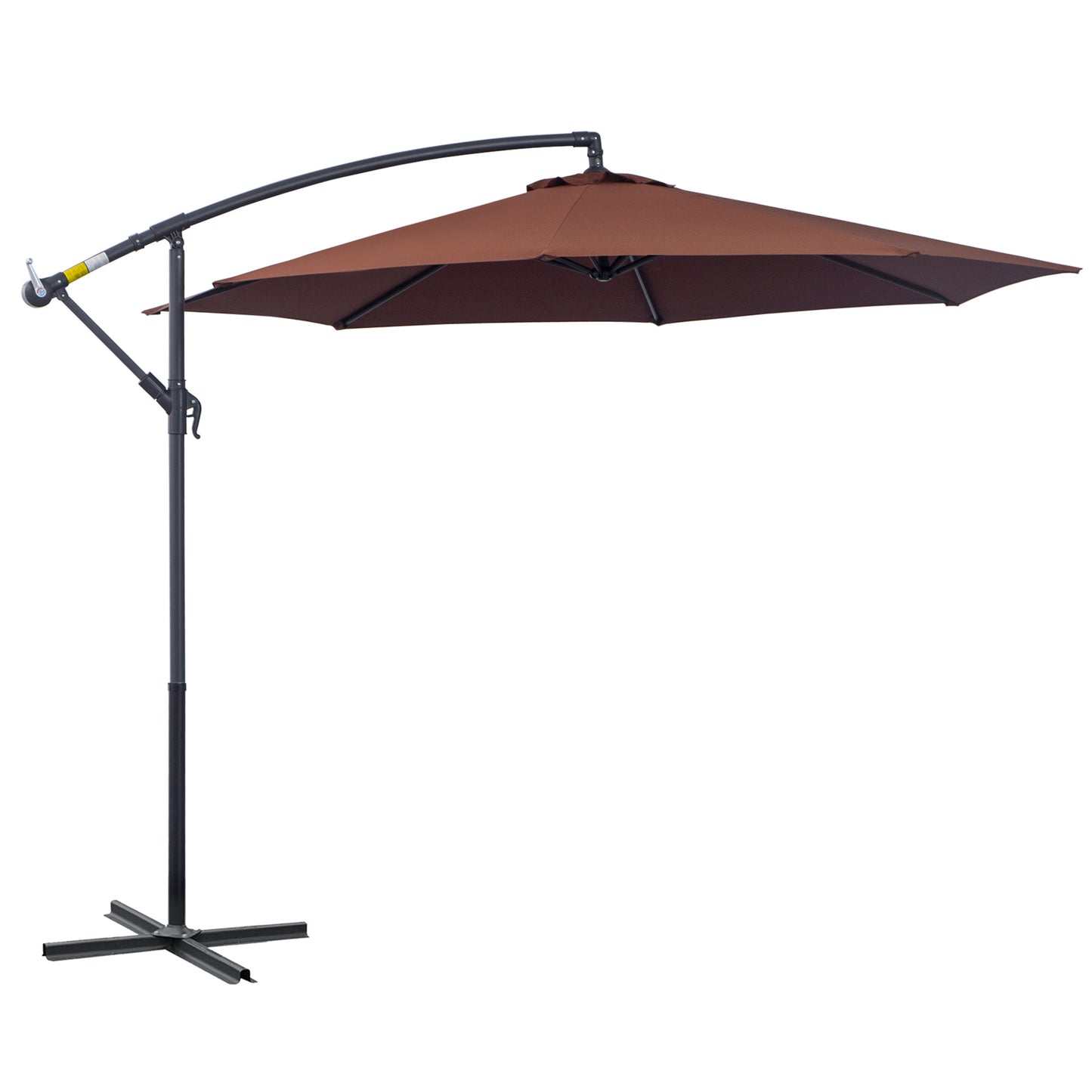Solair 10' Cantilever Umbrella – Square Hanging Shade with Tilt & 360° Rotation (Red) - JUSTLIVE NESTJUSTLIVE NEST