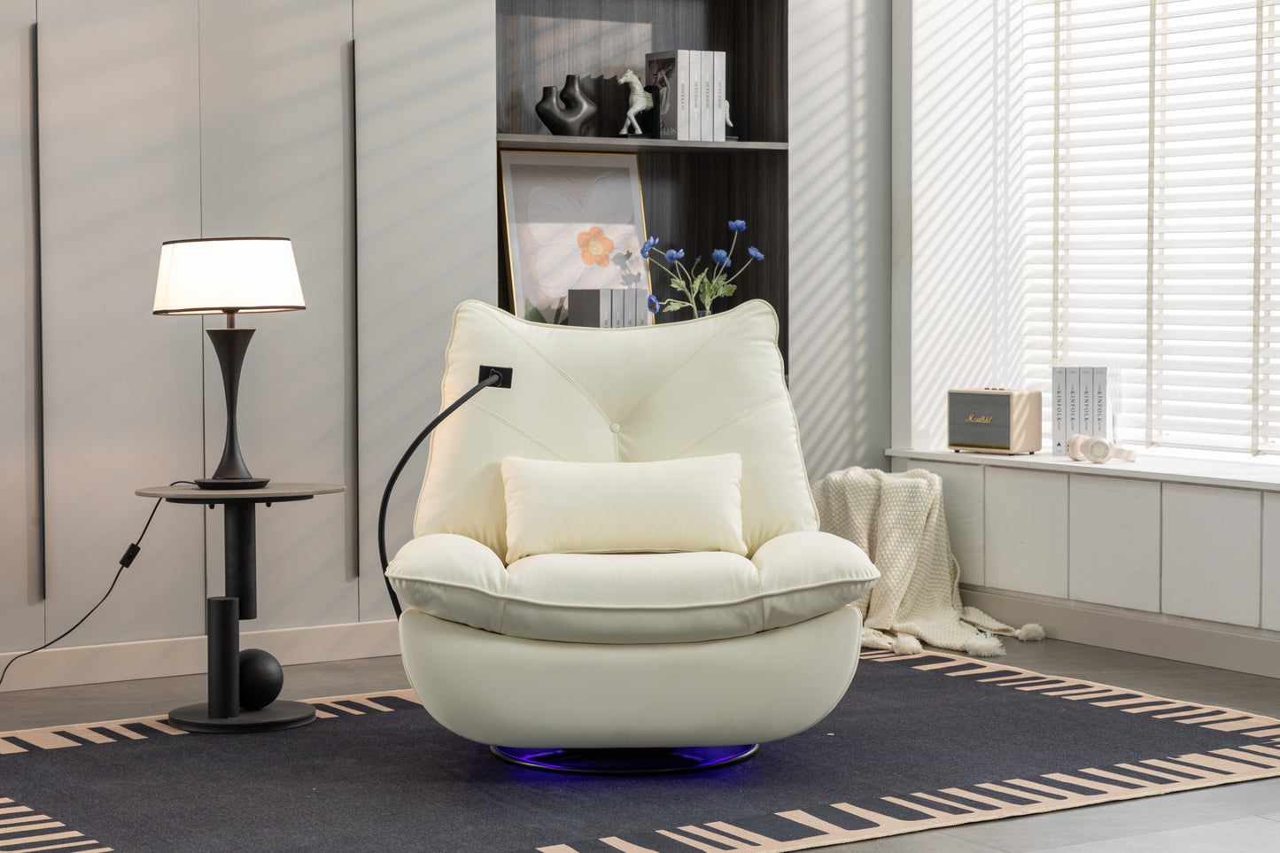 Aureon Atmos Recliner – 270° Swivel Rocker with USB Charger and Ambient Light (Duplicate confirmed)