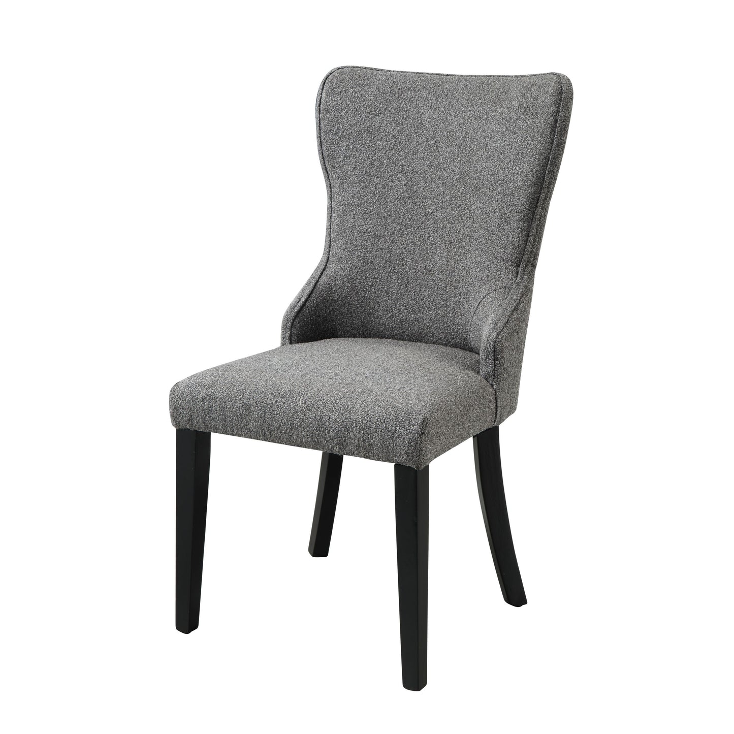 Marioly Side Chairs – 2-Piece Gray Boucle Upholstered Seats with Soft Frame