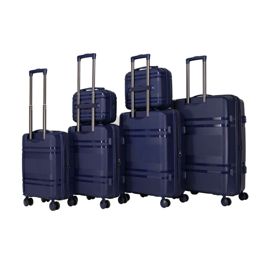 Jetera 6 - Piece Travel Luggage Set – Expandable Hard Shell Suitcases with Rotating Wheels & Password Lock - JUSTLIVE NESTJUSTLIVE NEST