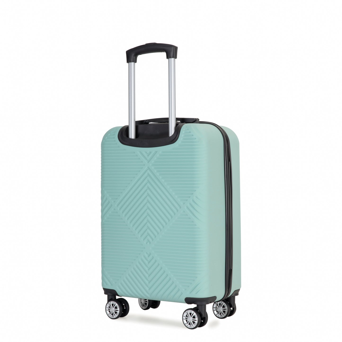 Jetera 4 - Piece ABS Luggage Set – Light Blue Suitcases with Aircraft Spinner Wheels & Matching Makeup Box - JUSTLIVE NESTJUSTLIVE NEST