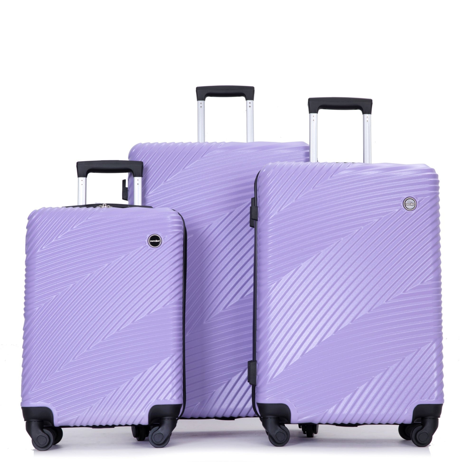 Jetera 3 - Piece Luggage Set – Light Purple PC+ABS Suitcases with Spinner Wheels & Travel Hooks (20/24/28") - JUSTLIVE NESTJUSTLIVE NEST