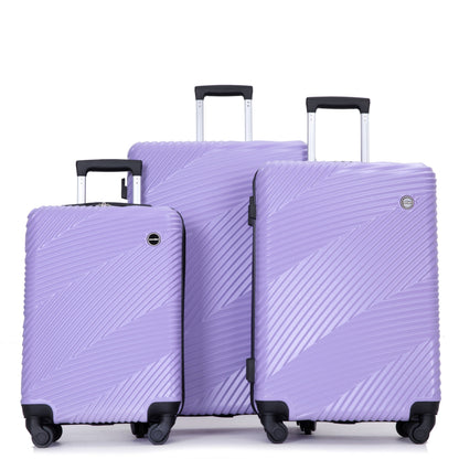 Jetera 3 - Piece Luggage Set – Light Purple PC+ABS Suitcases with Spinner Wheels & Travel Hooks (20/24/28") - JUSTLIVE NESTJUSTLIVE NEST