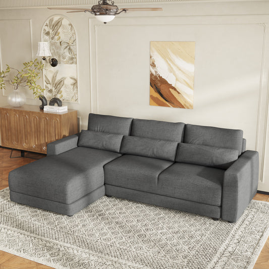 JUSTLIVE NEST® U-Forma Modular Sectional – L-Shaped Sofa with Removable Cushions & Pillows, Flexible Layout for Apartments or Offices