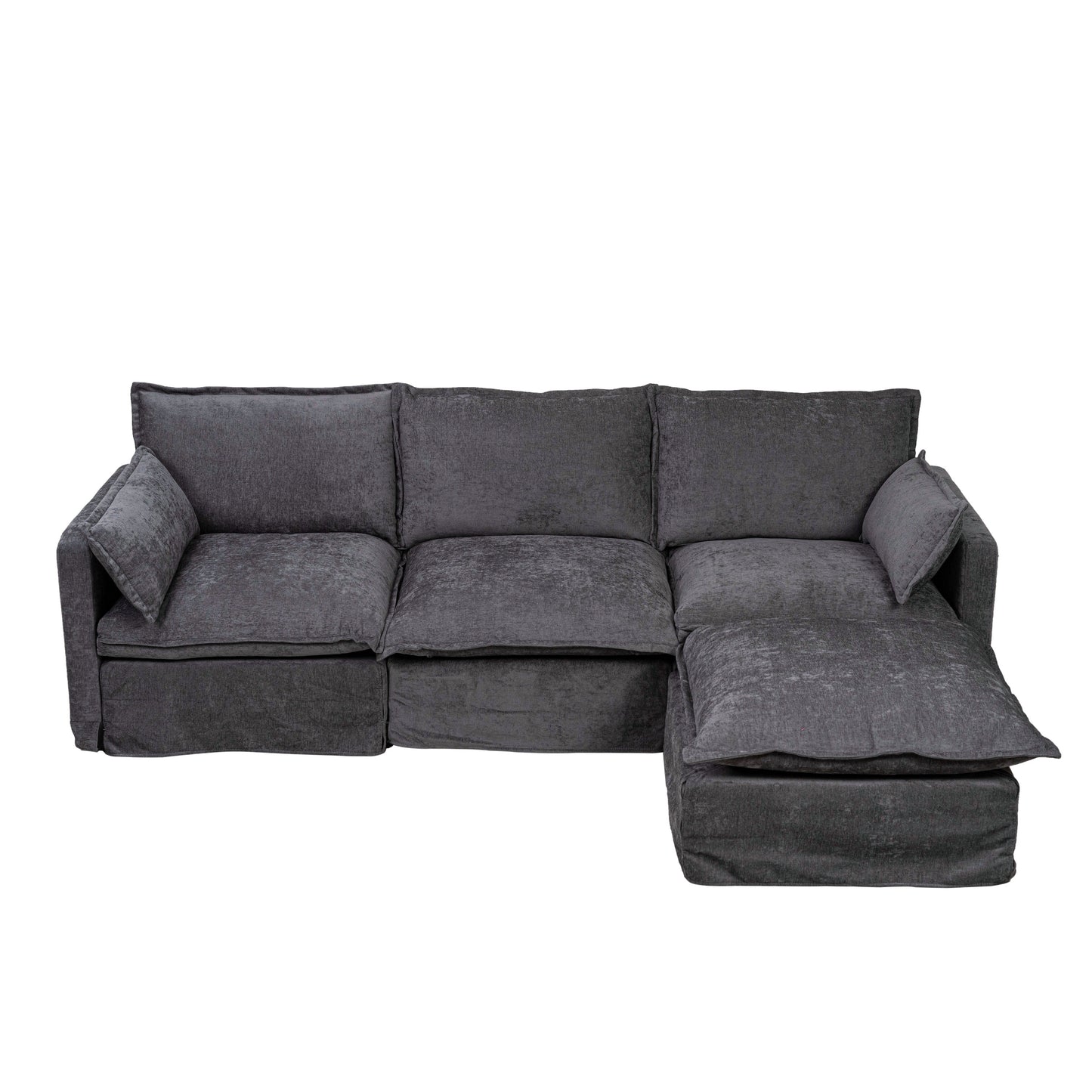 4-Seat Comfort Lounge – Modern Modular Seating with Moveable Footrest