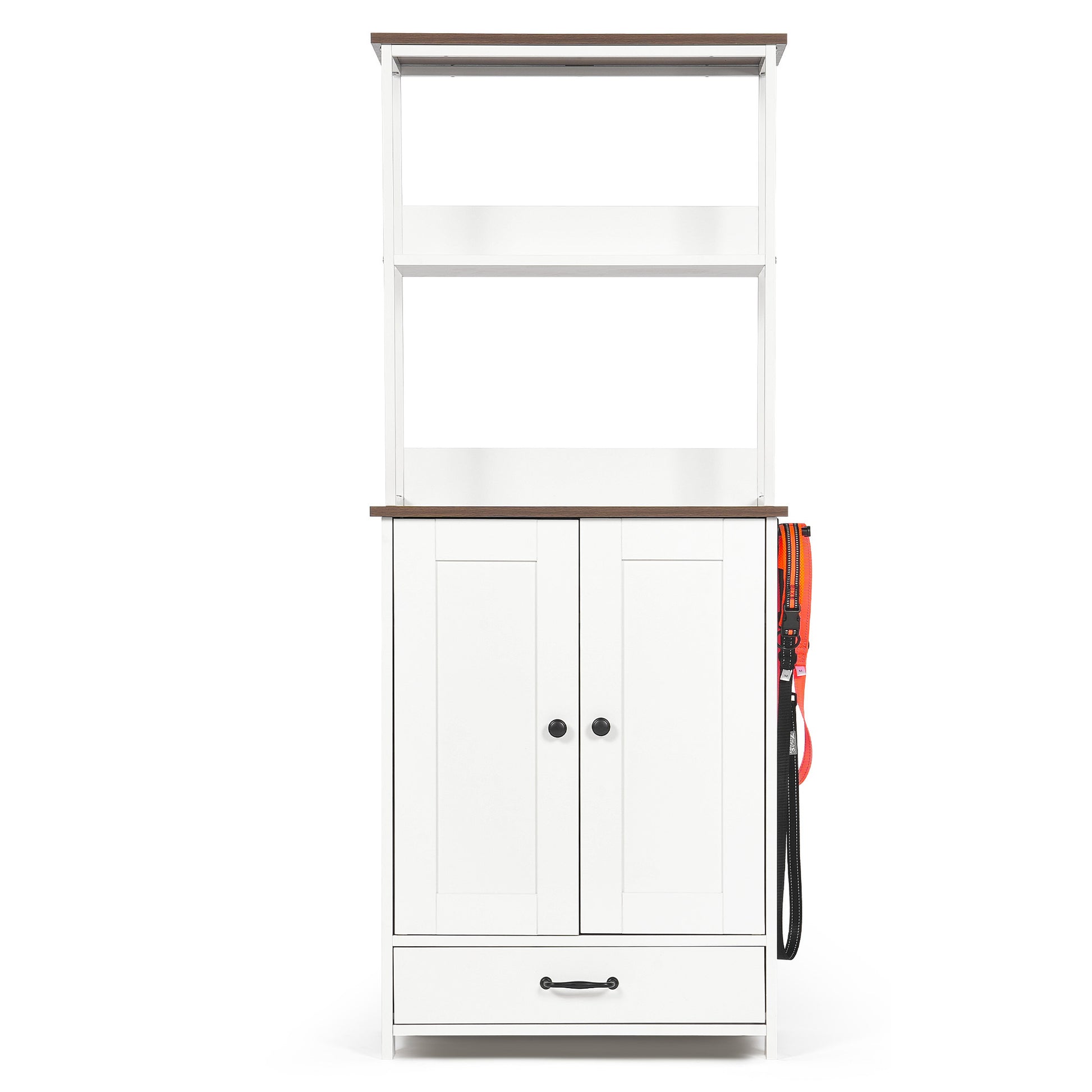 Verno Pet Feeder Console – White Feeding Station with 2 Bowls, Adjustable Shelves & Storage - JUSTLIVE NESTJUSTLIVE NEST