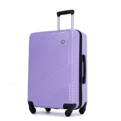 Jetera 3 - Piece Luggage Set – Light Purple PC+ABS Suitcases with Spinner Wheels & Travel Hooks (20/24/28") - JUSTLIVE NESTJUSTLIVE NEST