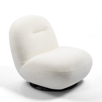 Solvane Chair – Icebloom Velvet, CloudForm Swivel Base