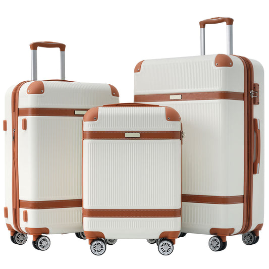 Jetera 3 - Piece Hardshell Luggage Set – Lightweight Double Spinner Suitcases with TSA Lock (20/24/28") - JUSTLIVE NESTJUSTLIVE NEST