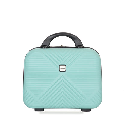 Jetera 4 - Piece ABS Luggage Set – Light Blue Suitcases with Aircraft Spinner Wheels & Matching Makeup Box - JUSTLIVE NESTJUSTLIVE NEST