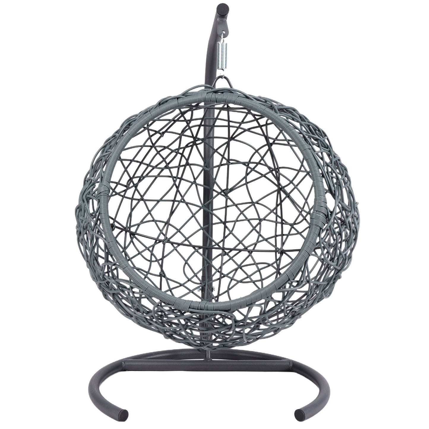 Nuvio Cat Swing Lounge – Green Hanging Egg Bed with Rattan Look, Stand & Cushion - JUSTLIVE NESTJUSTLIVE NEST