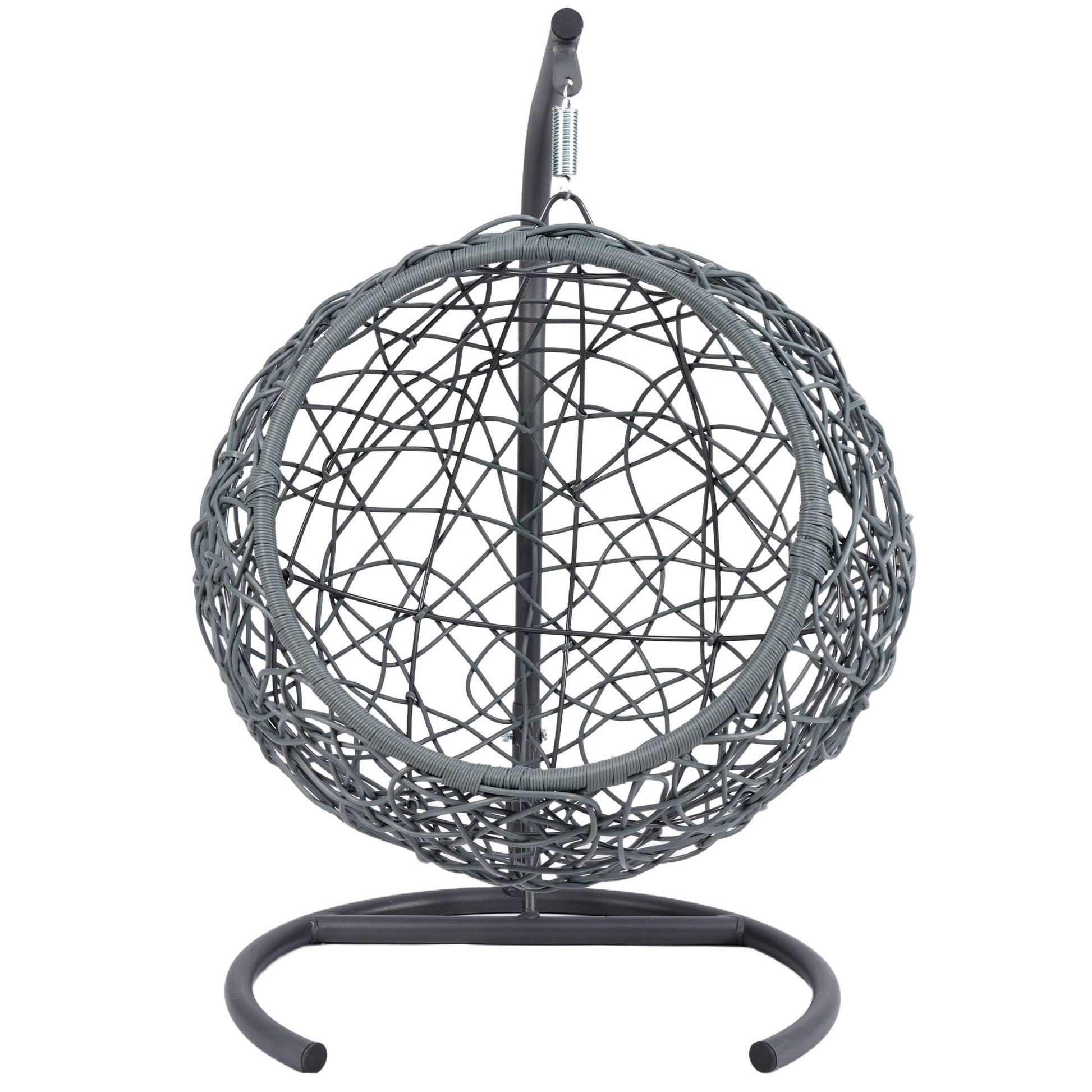 Nuvio Cat Swing Lounge – Green Hanging Egg Bed with Rattan Look, Stand & Cushion - JUSTLIVE NESTJUSTLIVE NEST