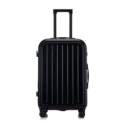 Jetera 3 - Piece ABS Travel Set – Black Spinner Suitcases with USB Port & Cup Holder (20/24/28") - JUSTLIVE NESTJUSTLIVE NEST