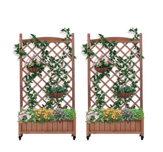 Lunra Trellis Set – 2-Pack Raised Garden Planters with Climbing Racks