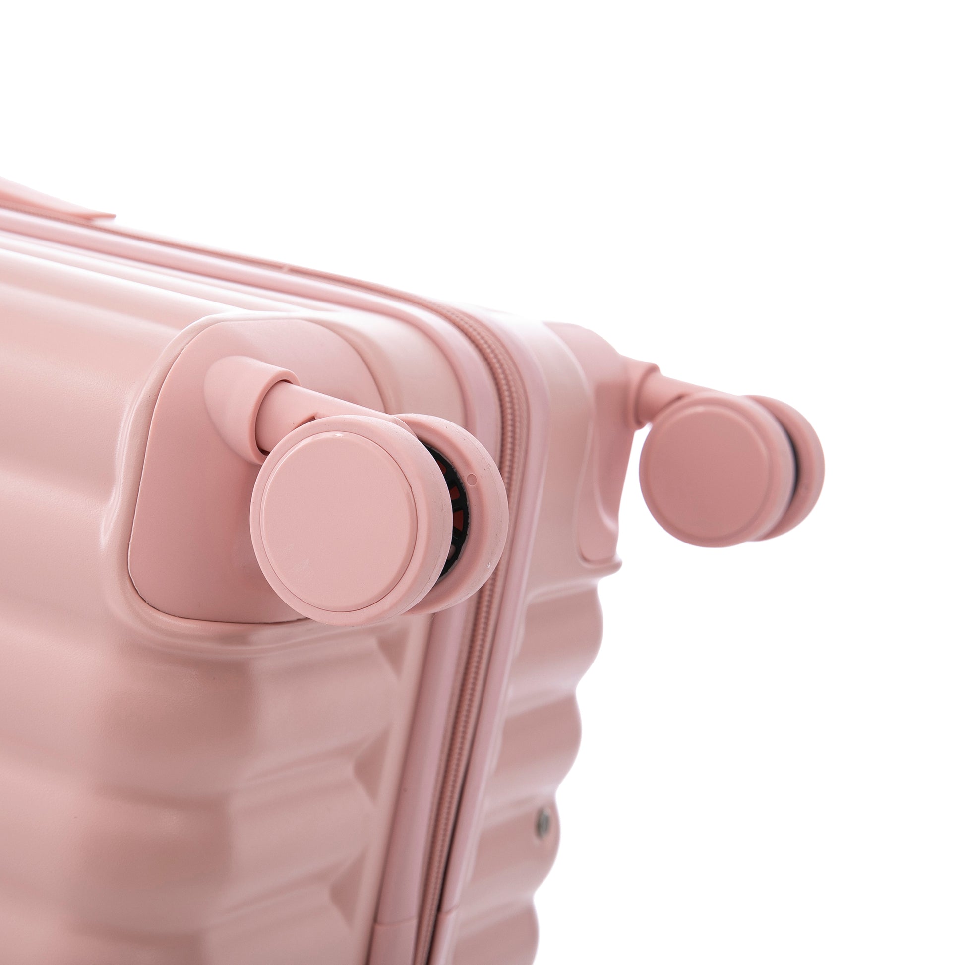 Jetera 3 - Piece Spinner Luggage Set – Pink ABS with USB Port, Cup & Phone Holder (20"/24"/28") - JUSTLIVE NESTJUSTLIVE NEST
