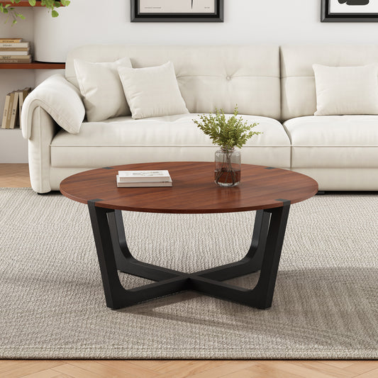 Arven Coffee Table – Acacia Solid Wood in BrownBlack DuoTone