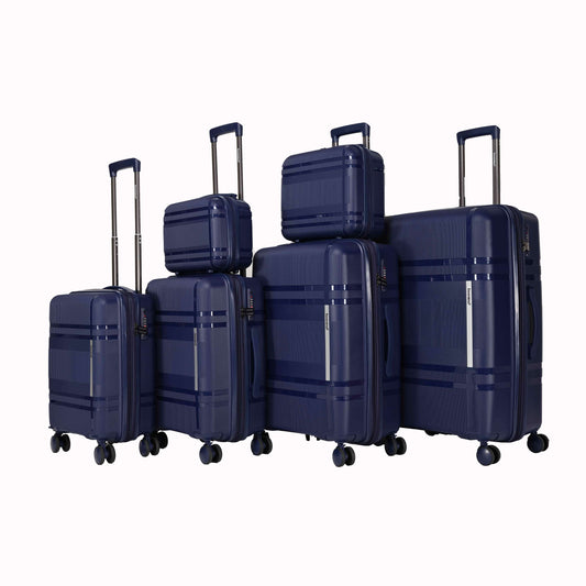 Jetera 6 - Piece Travel Luggage Set – Expandable Hard Shell Suitcases with Rotating Wheels & Password Lock - JUSTLIVE NESTJUSTLIVE NEST