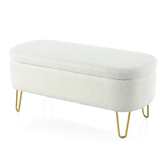Creamveil Upholstery with Lift-in Storage