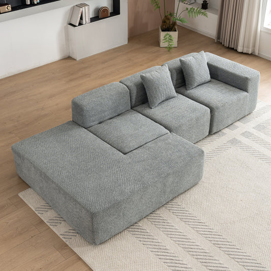 1FlowNest™ 116' Adaptive Lounge – Soft Blend Seating in Grey