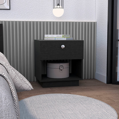 Parvien Nightstand – 1 Drawer with Open Shelf Base (Paris Style)