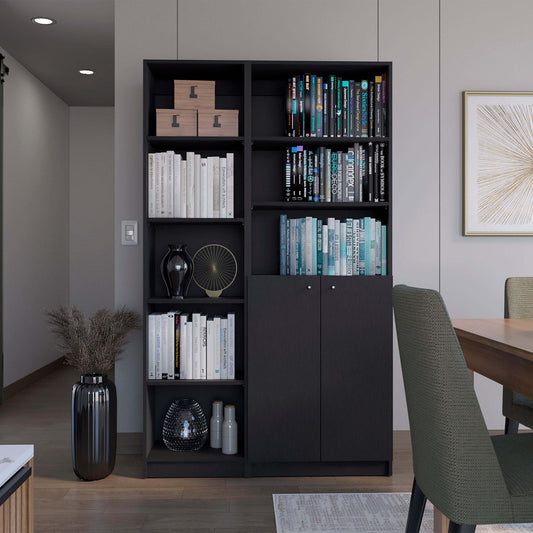 Sophia Duo Set – 2-Piece Black Living Room Bookcase Ensemble