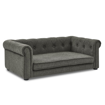 Kova Modern Pet Sofa – Dark Gray Elevated Bed for Small & Medium Dogs, Durable Upholstery - JUSTLIVE NESTJUSTLIVE NEST